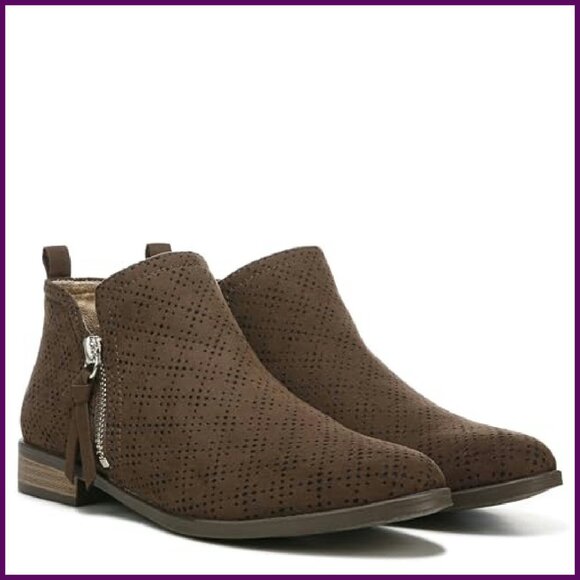 Women's Zip Ankle Boots Size 9W Recycled Fabric Comfort Arch Support - Picture 8 of 8